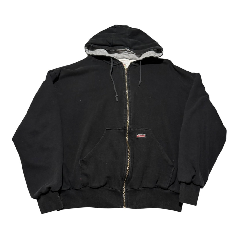 Dickies Waffle Lined Cotton Blend Zip Hoodie Sweatshirt Men's XL FLAWS